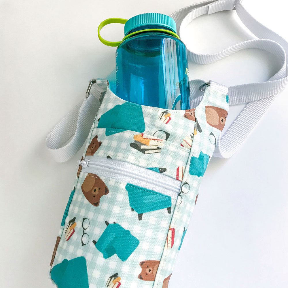 Water Bottle Bag - Reading Bears - Hydroflask Holder – Fluffed Animals